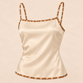 Fawn Cream Softly Dappled Silk Camisole