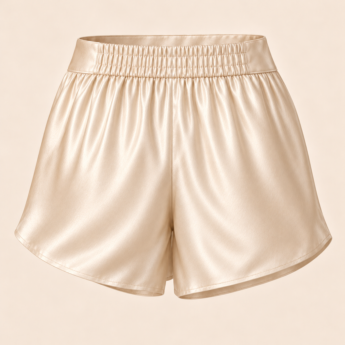 Fawn Cream Dappled Silk Shorts