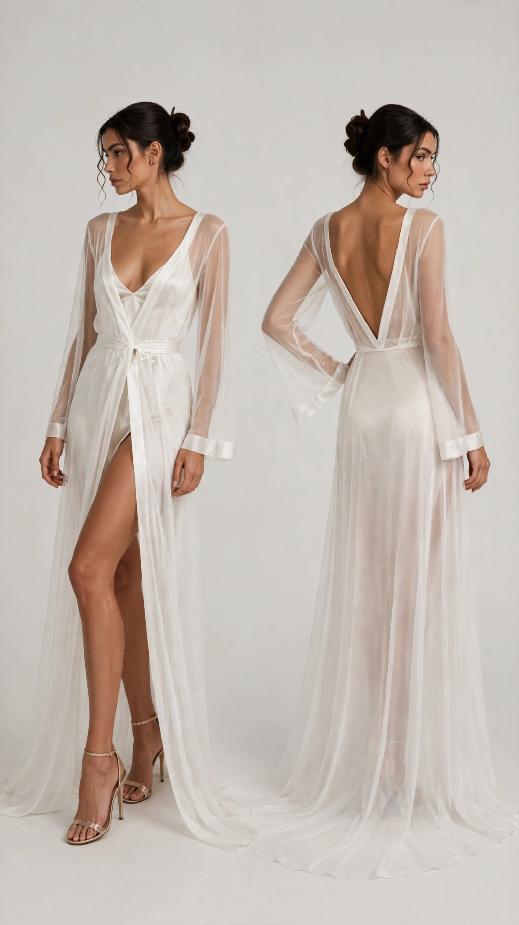 Pearl Odette Set — robe front back photograph