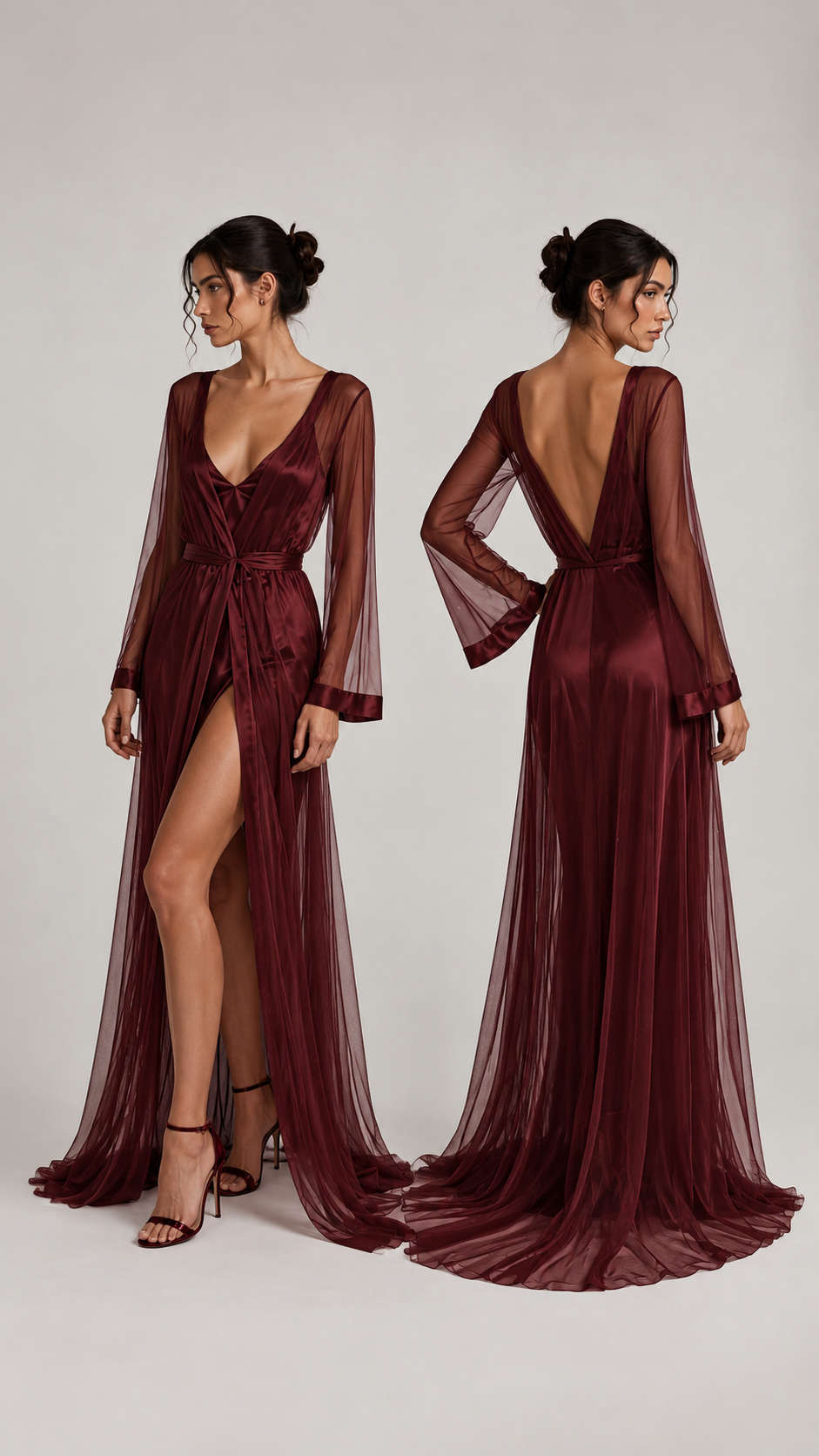 Ruby Odette Set — robe front back photograph